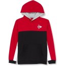  BLUZA DUNLOP ESSENTIALS HOODED SWEAT KIDS DARK RED/BLACK