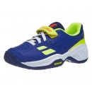 BUTY TENISOWE BABOLAT PULSION 19 AC KID BLUE/FLUO AERO