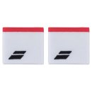 FROTKI NA RĘKĘ BABOLAT LOGO WRISTBAND WHITE/STRIKE RED 2SZT