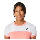 KOSZULKA ASICS COURT SS TOP WOMEN GUAVA/WHITE