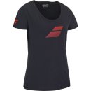 KOSZULKA BABOLAT EXERCISE FLAG TEE WOMEN BLACK/BLACK