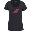KOSZULKA BABOLAT EXERCISE FLAG TEE WOMEN BLACK/BLACK