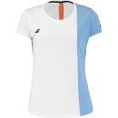  KOSZULKA BABOLAT PLAY CAP SLEEVE TOP GIRL WHITE/BLITHE BLUE