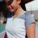 KOSZULKA BABOLAT PLAY CAP SLEEVE TOP WOMEN WHITE/BLUE HTHR