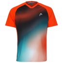  KOSZULKA HEAD TOPSPIN T-SHIRT MEN TANGERINE/PRINT