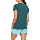 KOSZULKA UNDER ARMOUR SPORTSTLE MESH LOGO CREW WOMEN GREEN 716