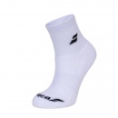 SKARPETY BABOLAT QUARTER SOCKS 3 PACK WHITE