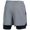 SPODENKI UNDER ARMOUR QUALIFIER 2-IN-1 SHORT MEN GRAY