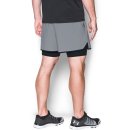 SPODENKI UNDER ARMOUR QUALIFIER 2-IN-1 SHORT MEN GRAY