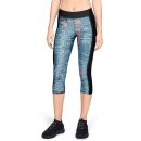 SPODNIE UNDER ARMOUR HG PRINT 3/4 LEGGINS WOMEN BLACK 003