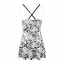 SUKIENKA LOTTO TWICE DRESS + BRA BLACK/WHITE WOMEN