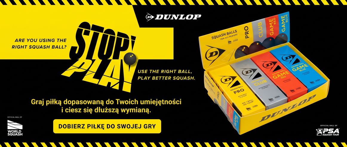 Piłki do squasha Dunlop new line