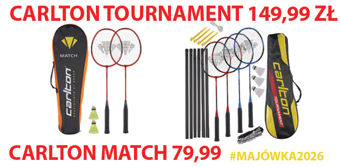 zestawy do badmintona carlton majówka 2026